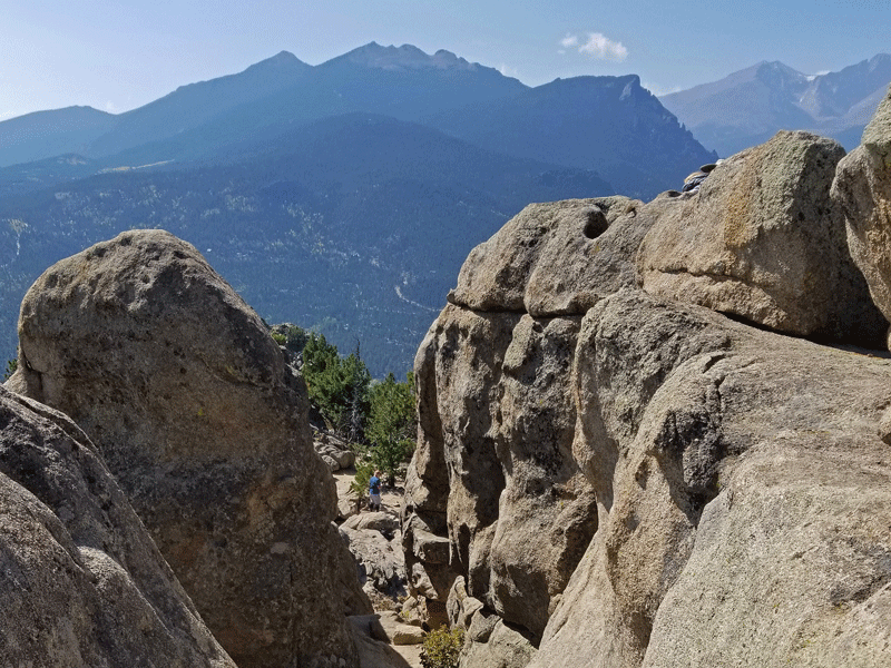 Looking back at the rocks 